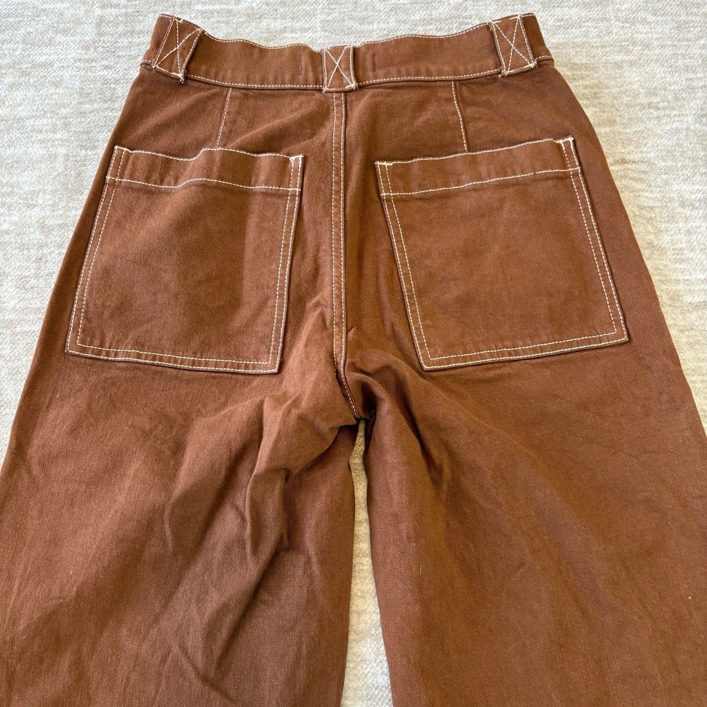 NWOT Madewell Jeans Womens Size 23 Emmett Wide-Leg Boho Dried Acorn Pants - Picture 4 of 12